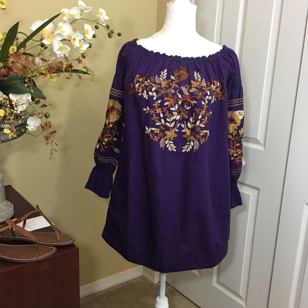 NWT FREE PEOPLE FLEUR DU JOUR EMBROIDERED FLORAL DRESS Boho Romantic Cottagecore - Picture 5 of 8